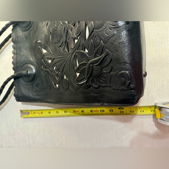 Patricia Nash “Cavo Tote” Black Full-Grain Leather Bag — Like new - Picture 11 of 17